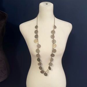 Ben-Amun Pewter Disc/Coin Necklace